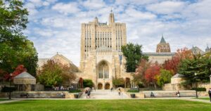 Academic Approach Tutoring and Test Prep | A view of a large building with trees in the background.